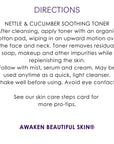 Nettle & Cucumber Soothing Toner with Hyaluronic Acid - 3.6Fl Oz