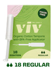 Viv Organic Cotton Tampons - 100% Toxin-Free, Bpa-Free