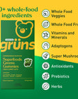 Grüns Adult Sugar Free Superfood Greens Gummies, 14 Servings
