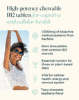 Buzzy B12: Chewable B12 Tablets - Raspberry - 30 Serv