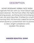 Honey & Rosemary Herbal Face Wash - 1.8oz/50ml